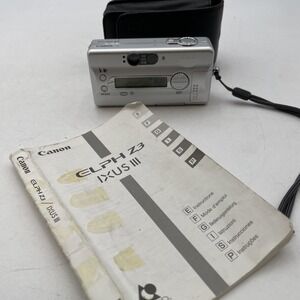 Canon ELPH Z3 Compact Digital APS Point Shoot Camera Zoom +Case+Manual~Tested